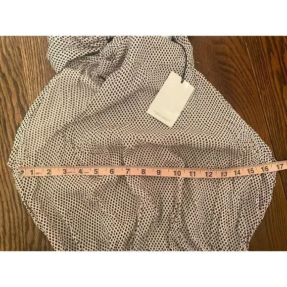 Faithful The Brand Jumpsuit High Neck with Open Back White Brown Size Small